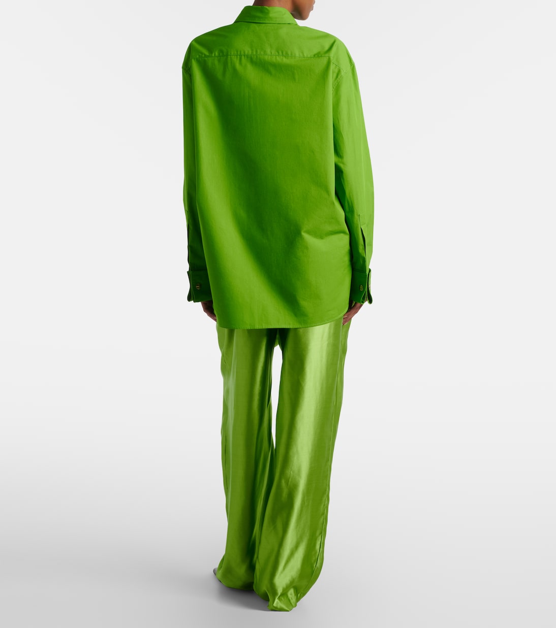 Rohen satin wide-leg pants | Khaite