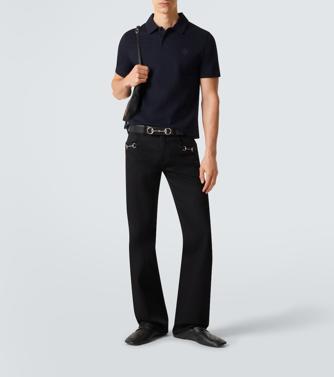 Logo cotton piqué polo shirt | Gucci