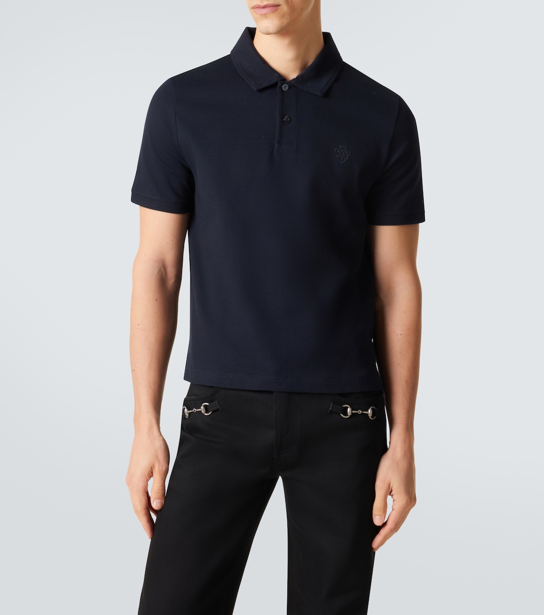 Logo cotton piqué polo shirt | Gucci