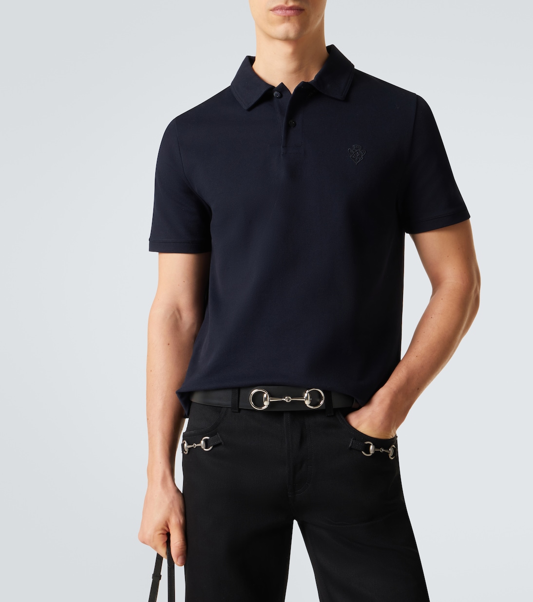 Logo cotton piqué polo shirt | Gucci
