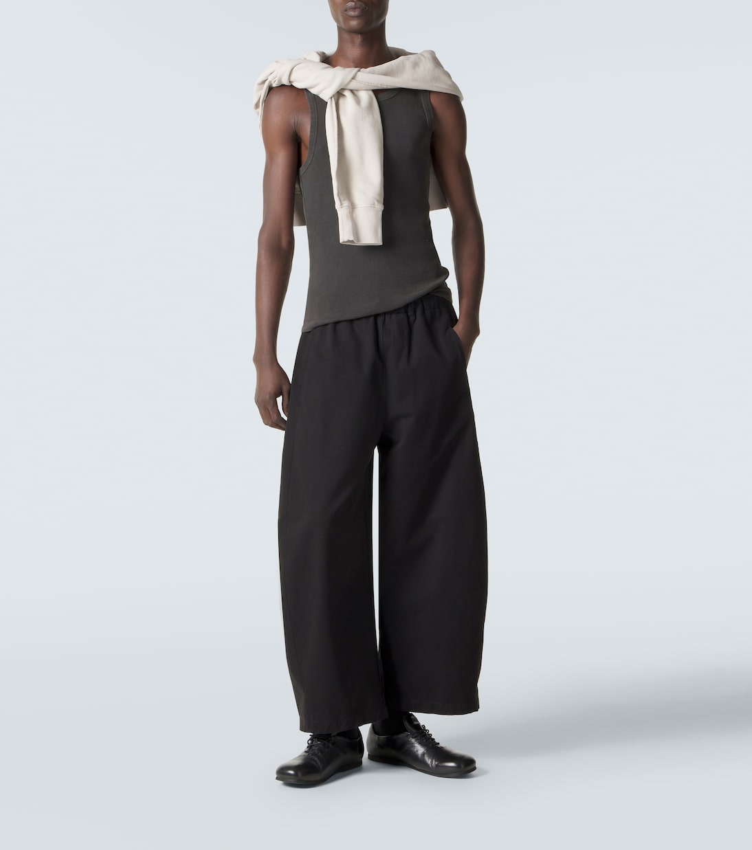 Loft cotton barrel-leg pants | Entire Studios