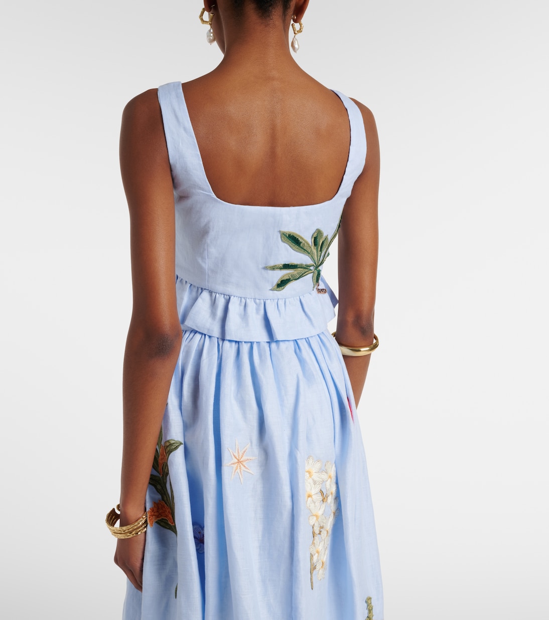 x Andrea Wild Eslabón linen crop top | Agua by Agua Bendita