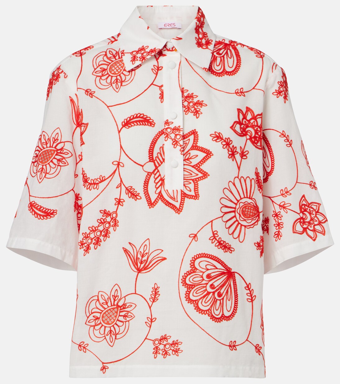 Izana embroidered cotton-blend shirt | Eres