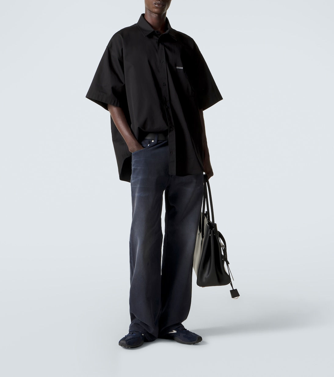 Logo cotton twill shirt | Balenciaga