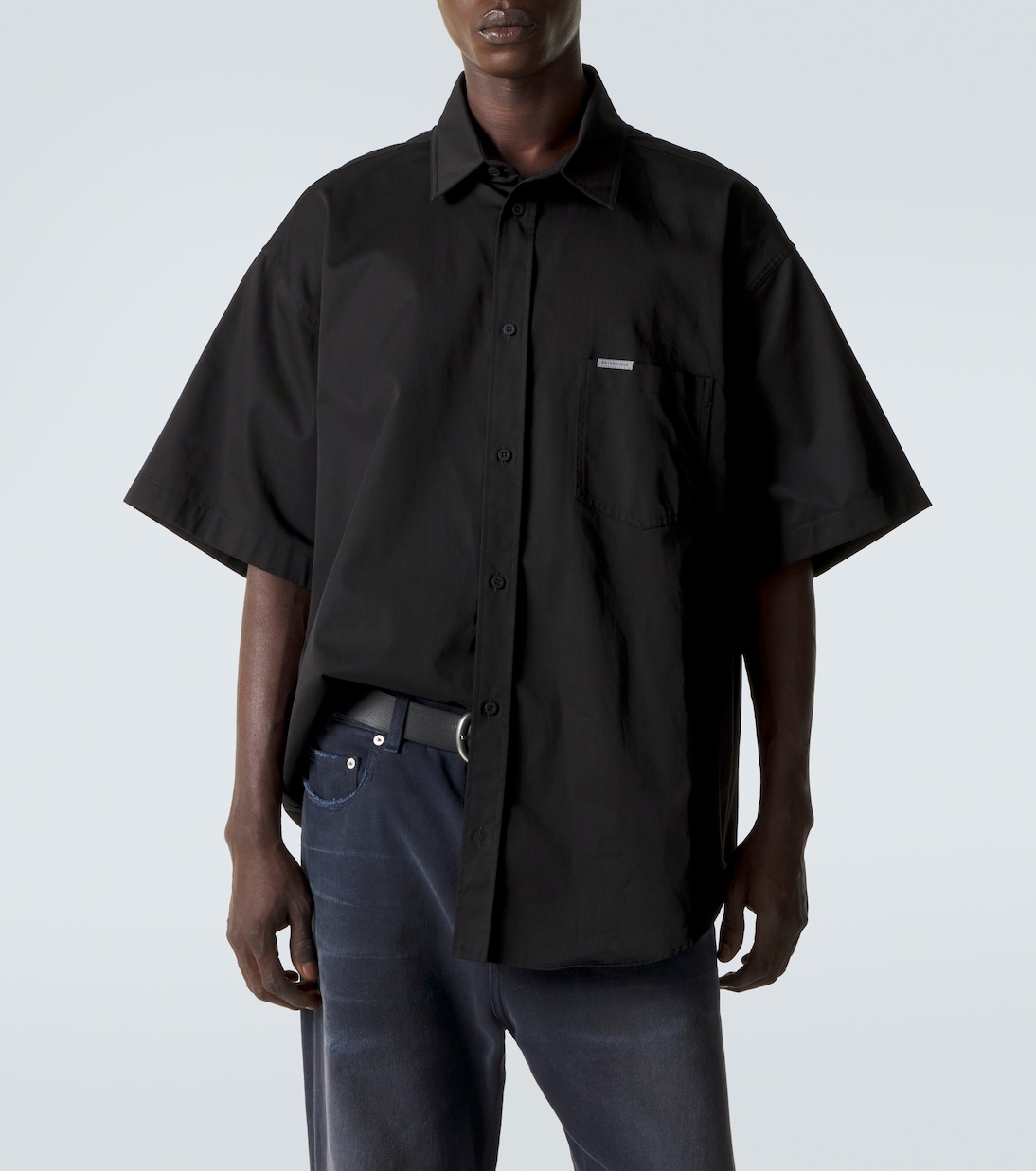 Logo cotton twill shirt | Balenciaga