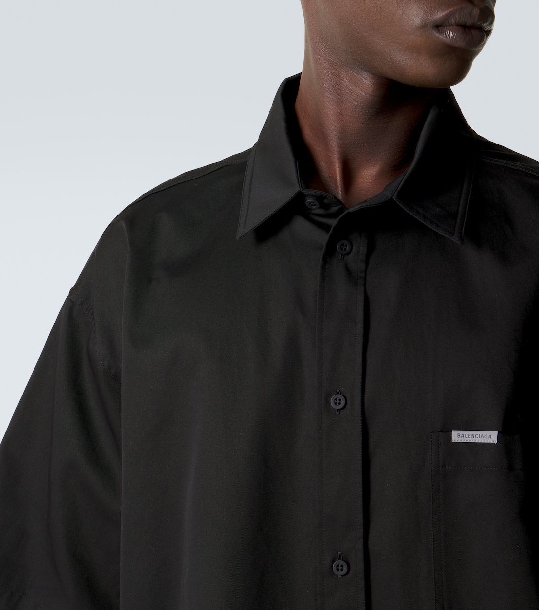 Logo cotton twill shirt | Balenciaga
