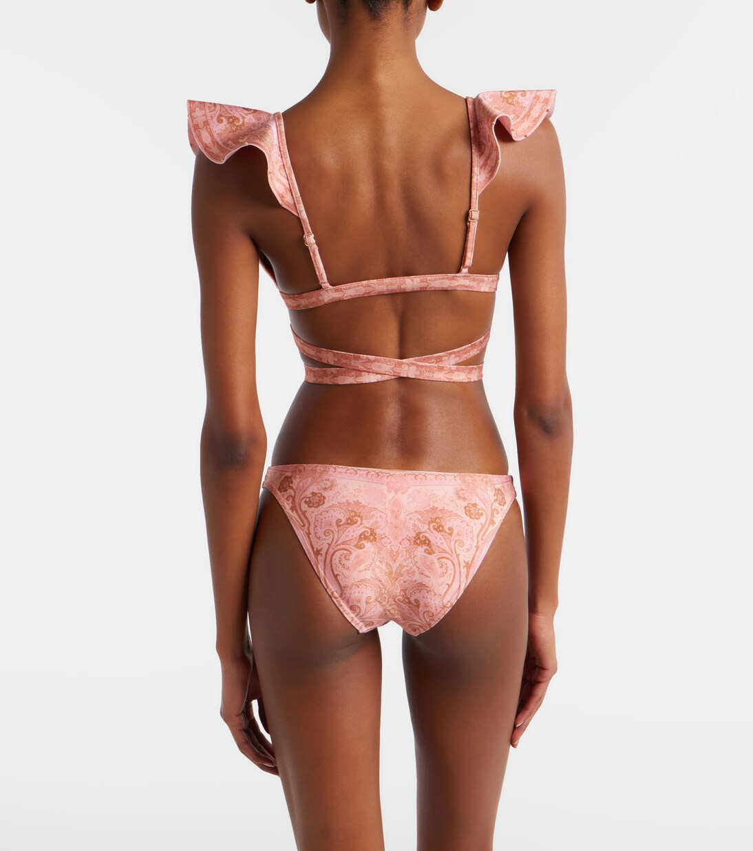 Como printed ruffled bikini | Zimmermann