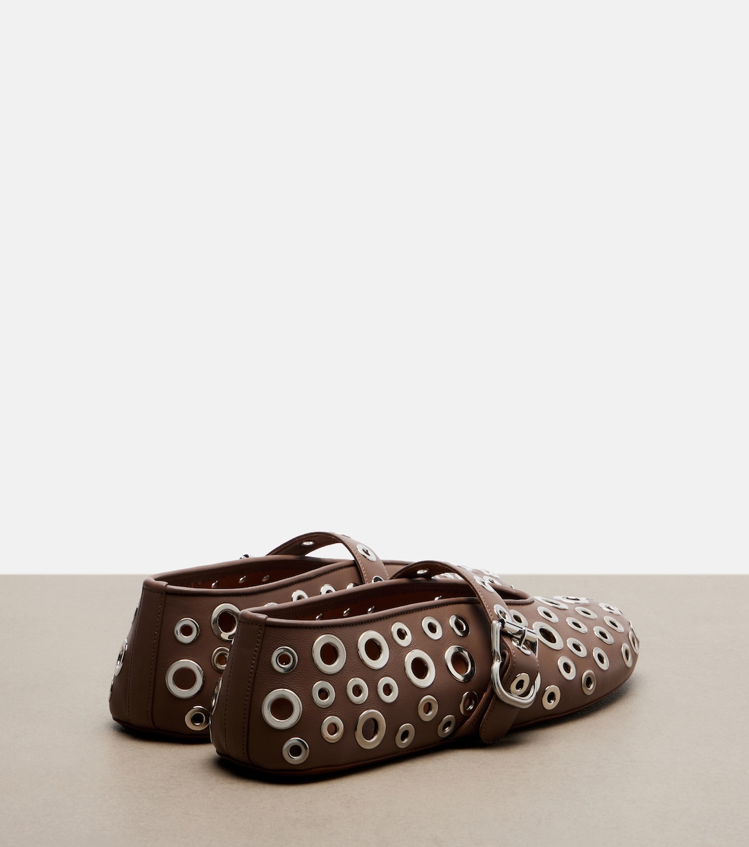 Ballerine in pelle con borchie | Alaïa