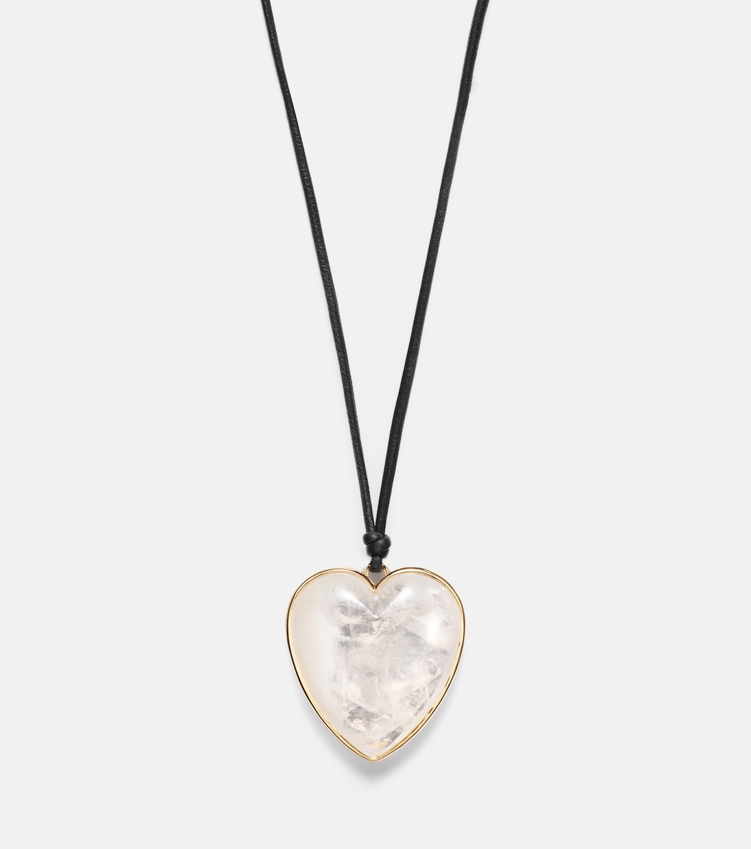 Halskette aus Leder mit Quarz | Jennifer Fisher