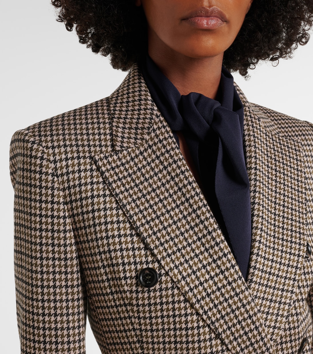 Blazer cruzado de pata de gallo | Max Mara