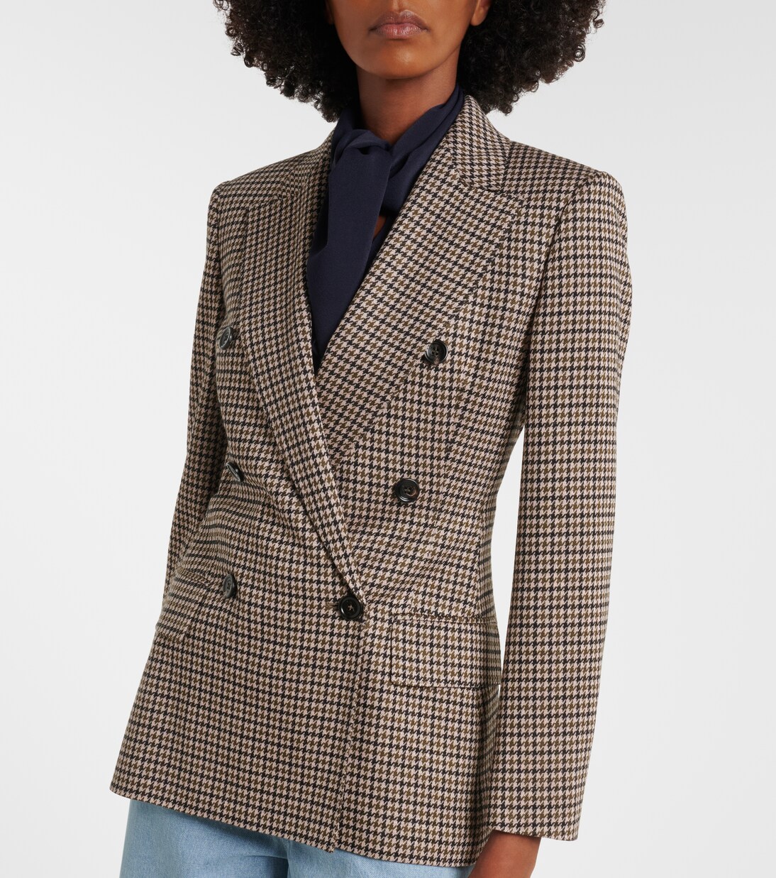 Blazer cruzado de pata de gallo | Max Mara