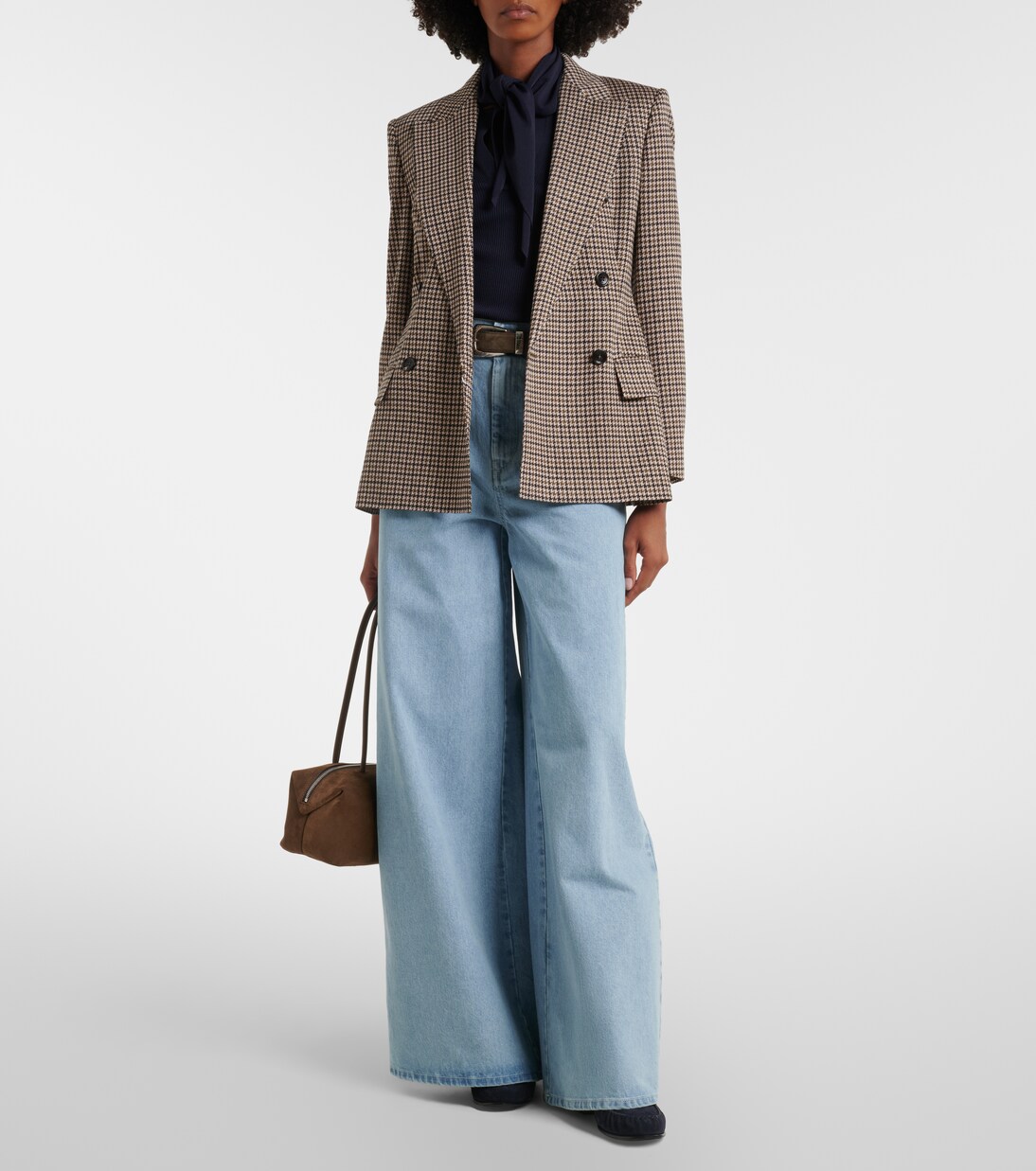 Blazer cruzado de pata de gallo | Max Mara