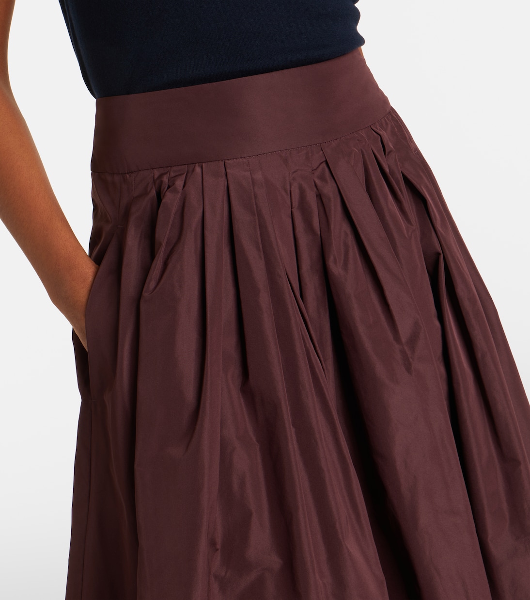 Pleated taffeta midi skirt | 'S Max Mara