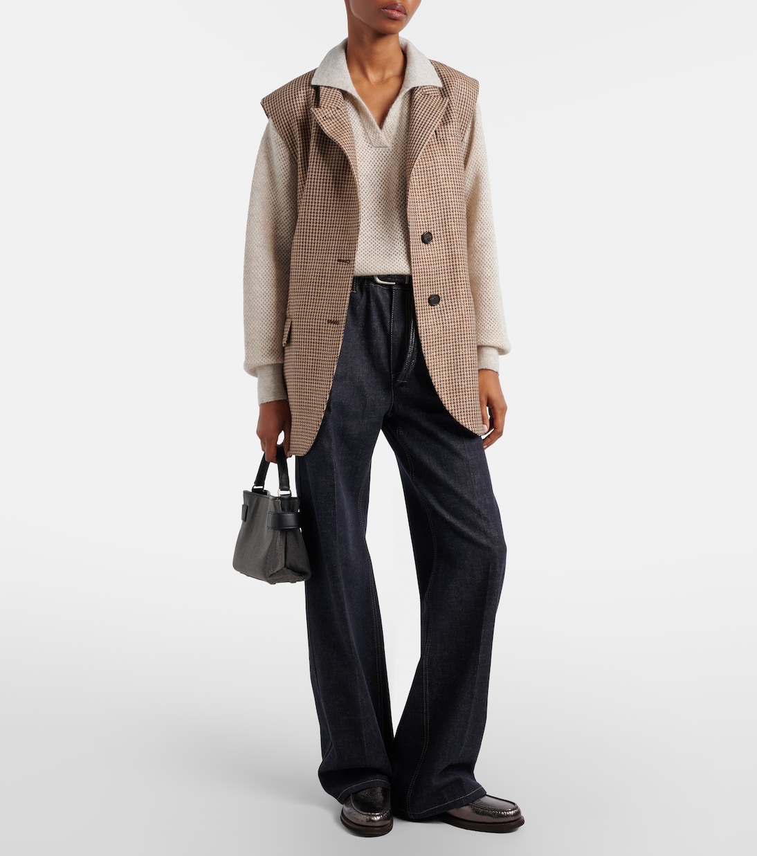 Polopullover offen gestrickt | Brunello Cucinelli