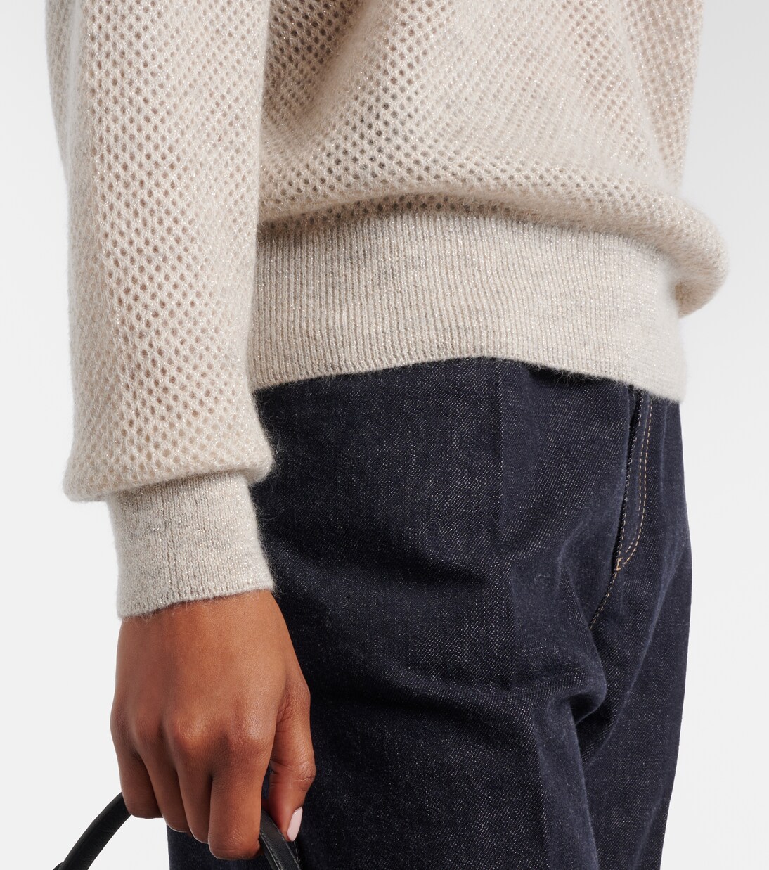 Polopullover offen gestrickt | Brunello Cucinelli