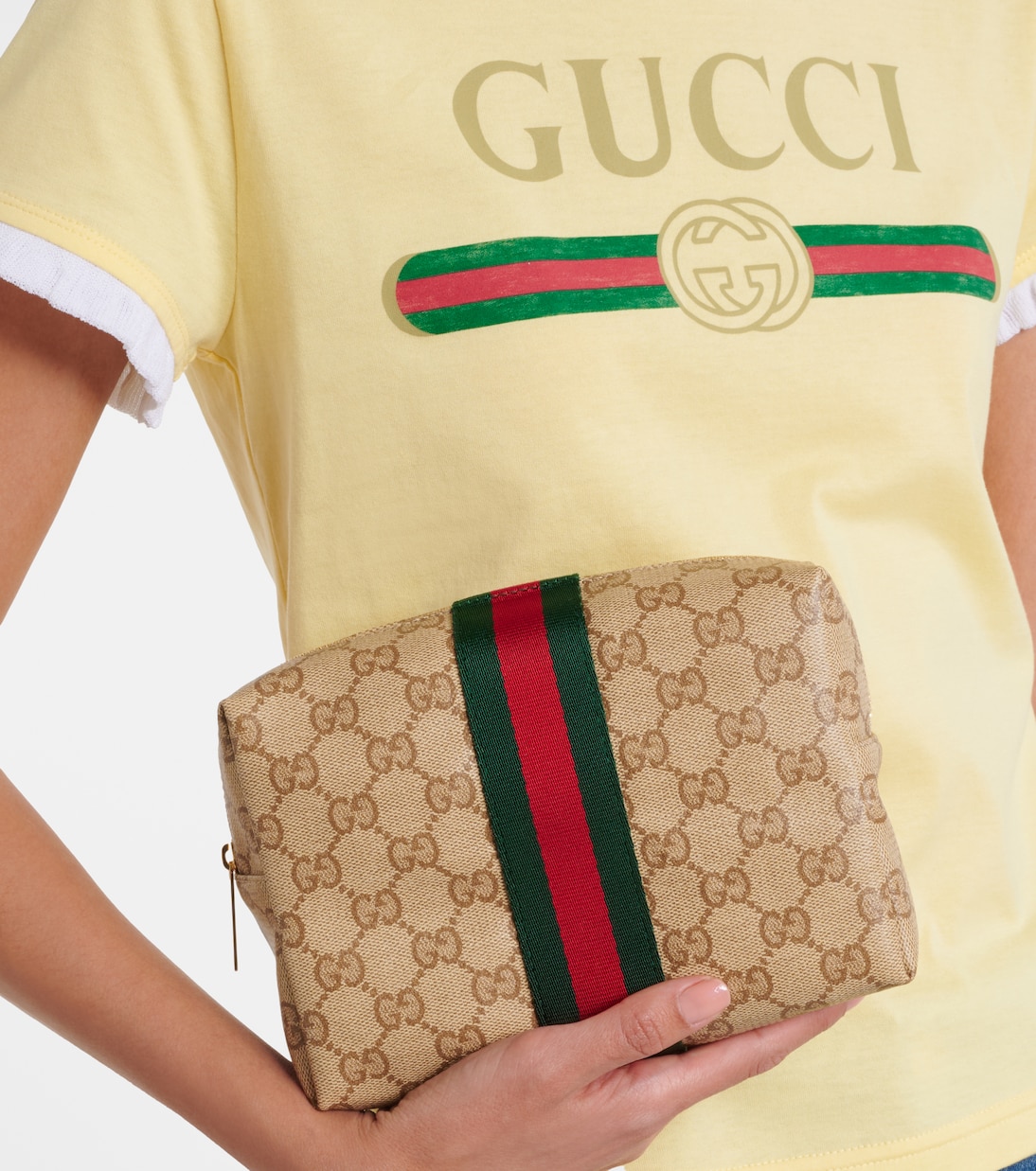Gucci Essence Classic GG canvas makeup bag | Gucci