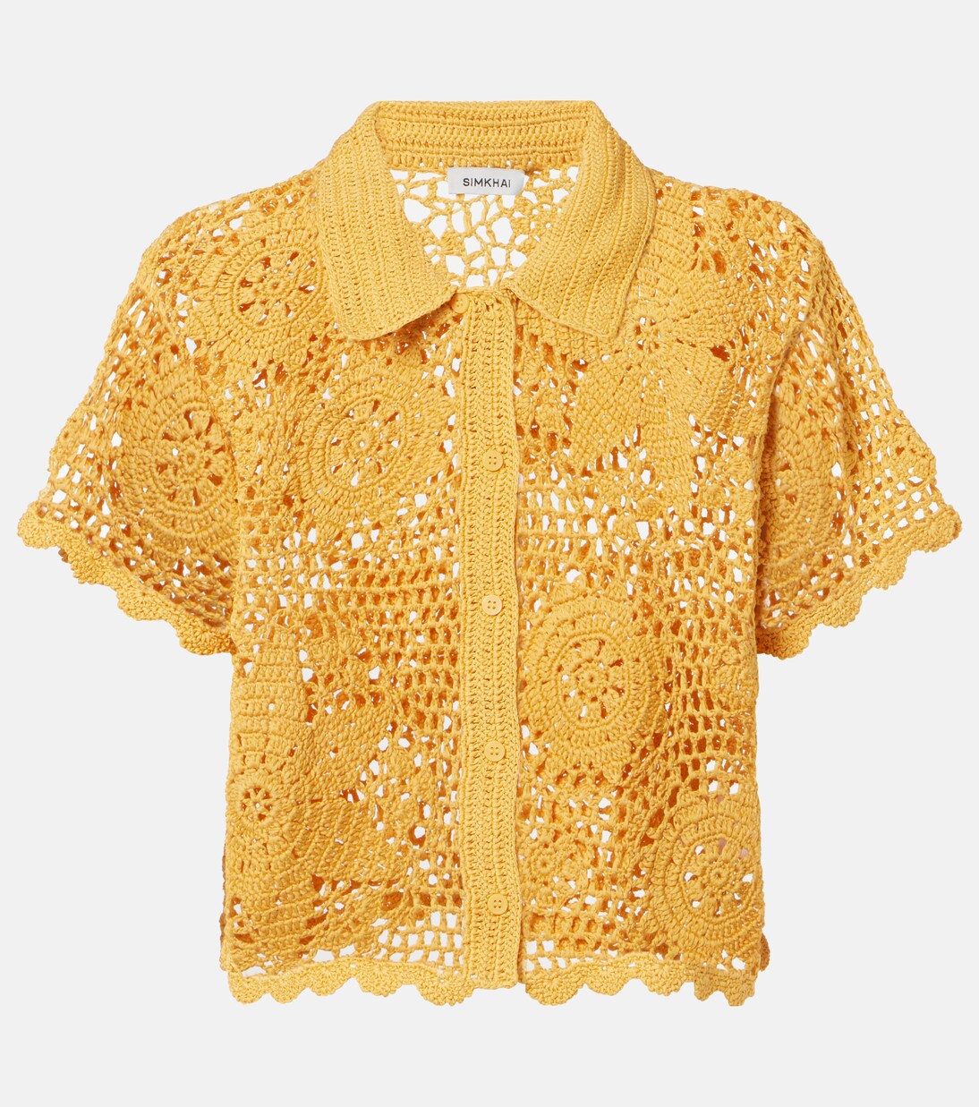 Macks floral crochet cotton shirt | Simkhai