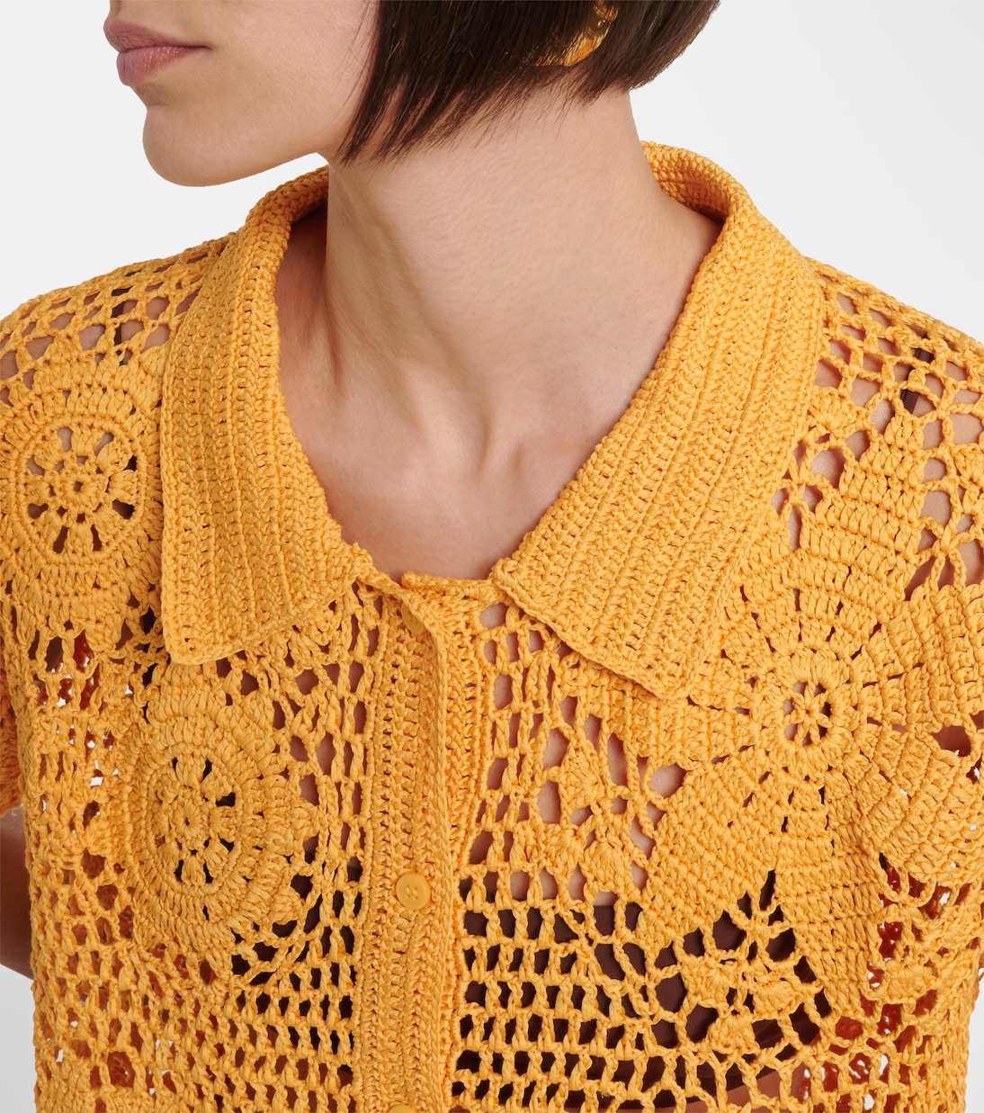 Macks floral crochet cotton shirt | Simkhai