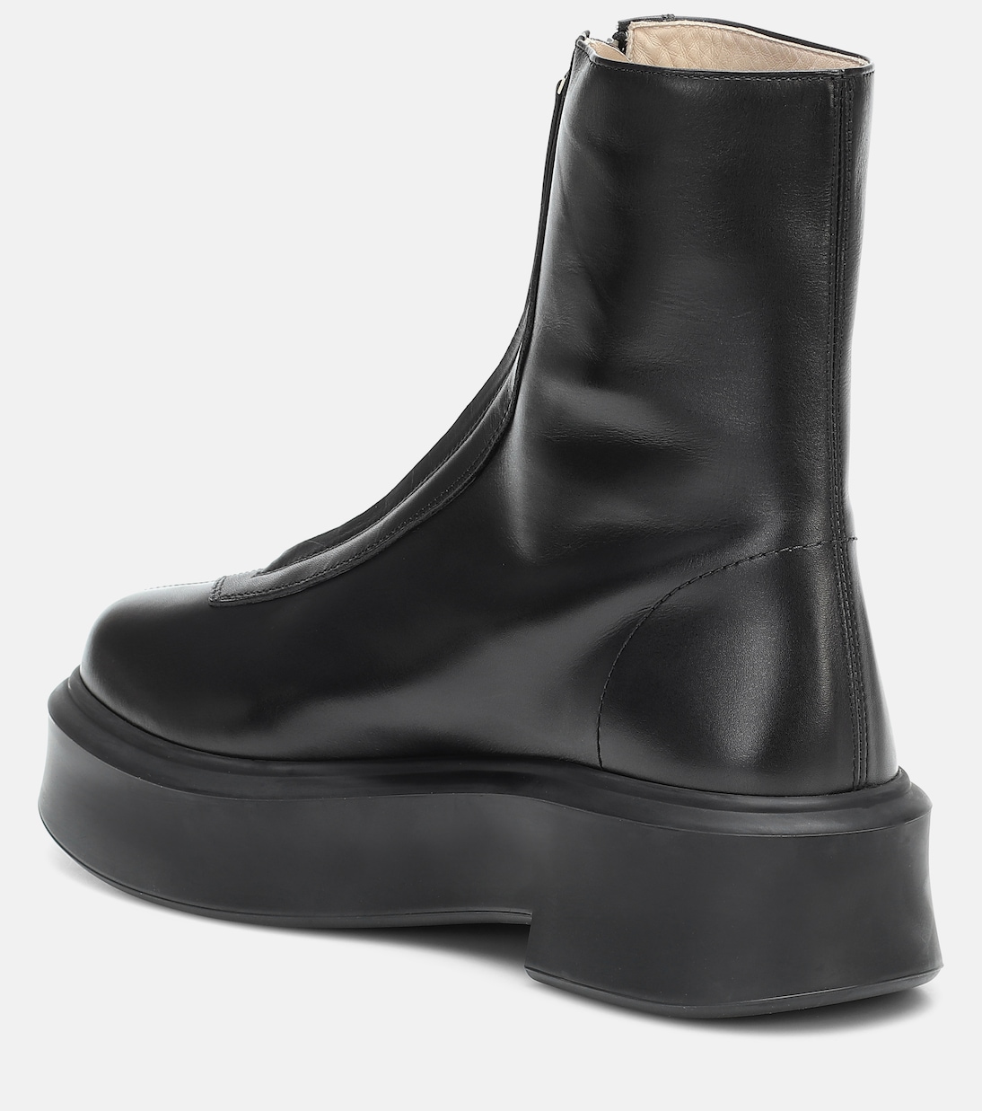 Zipped 1 leather ankle boots | The Row