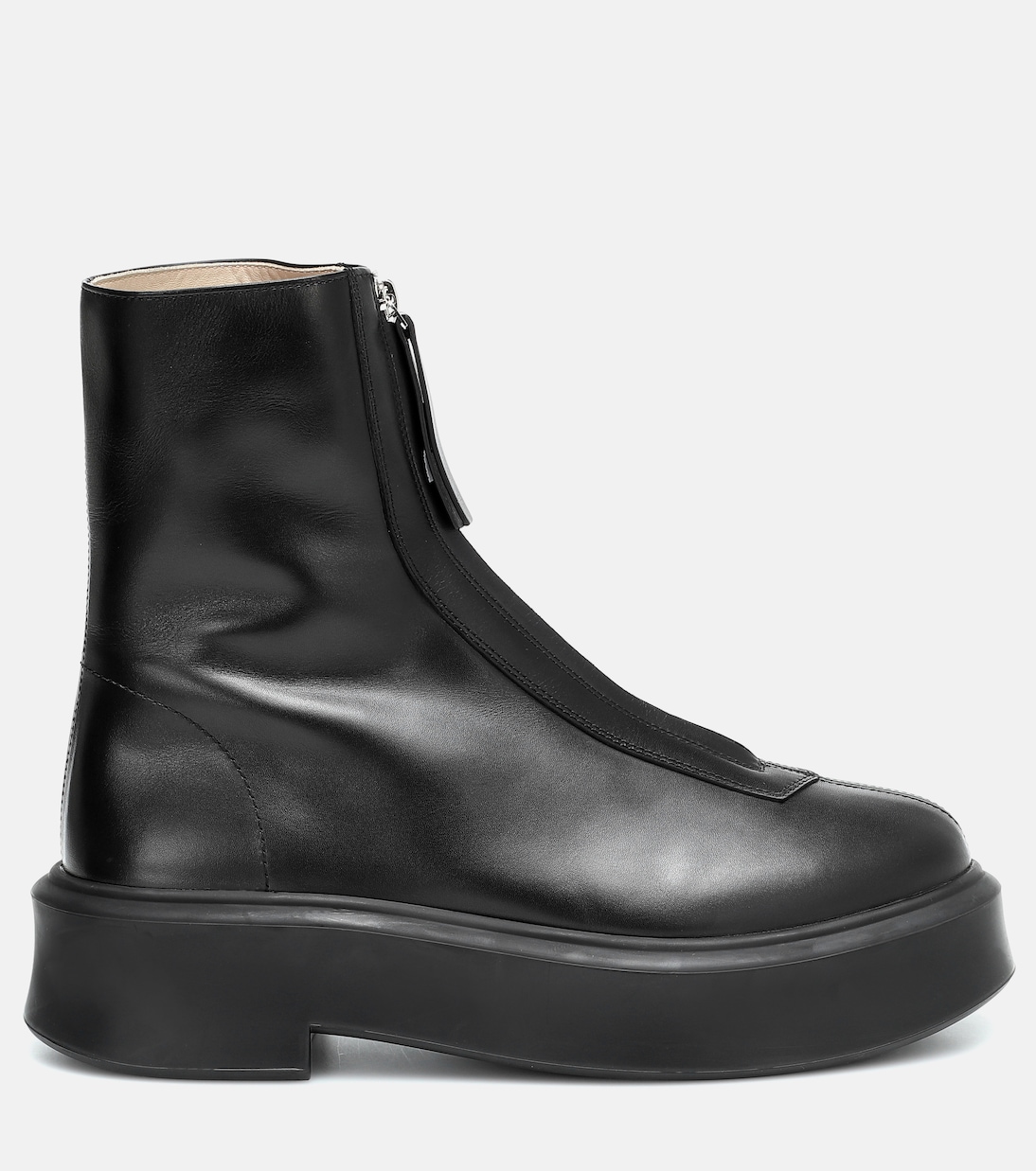 Zipped 1 leather ankle boots | The Row