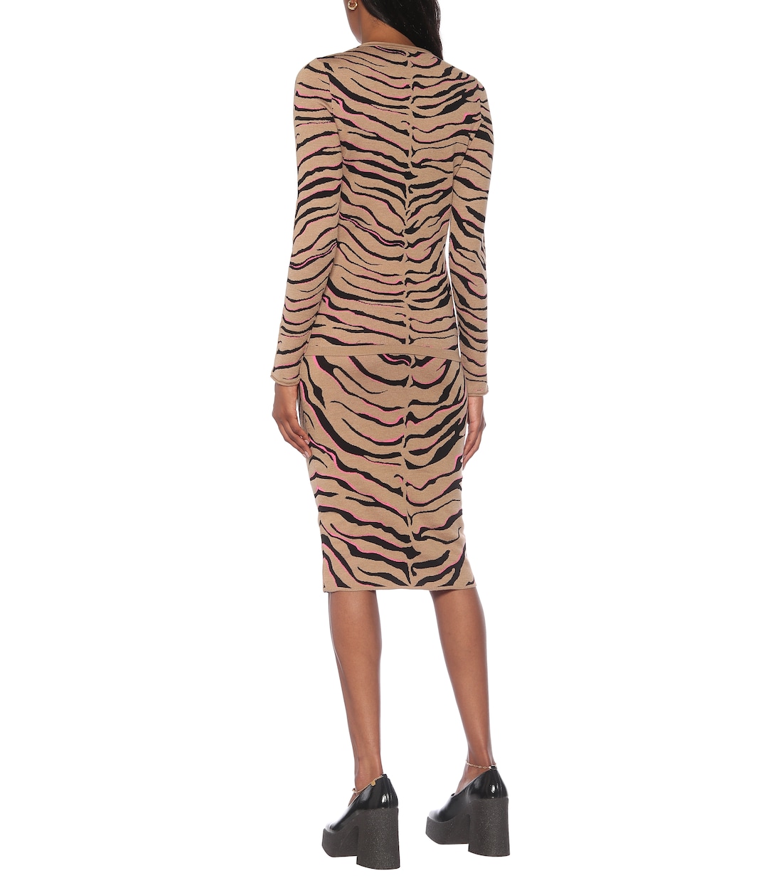 Tiger-print intarsia wool-blend sweater | Stella McCartney