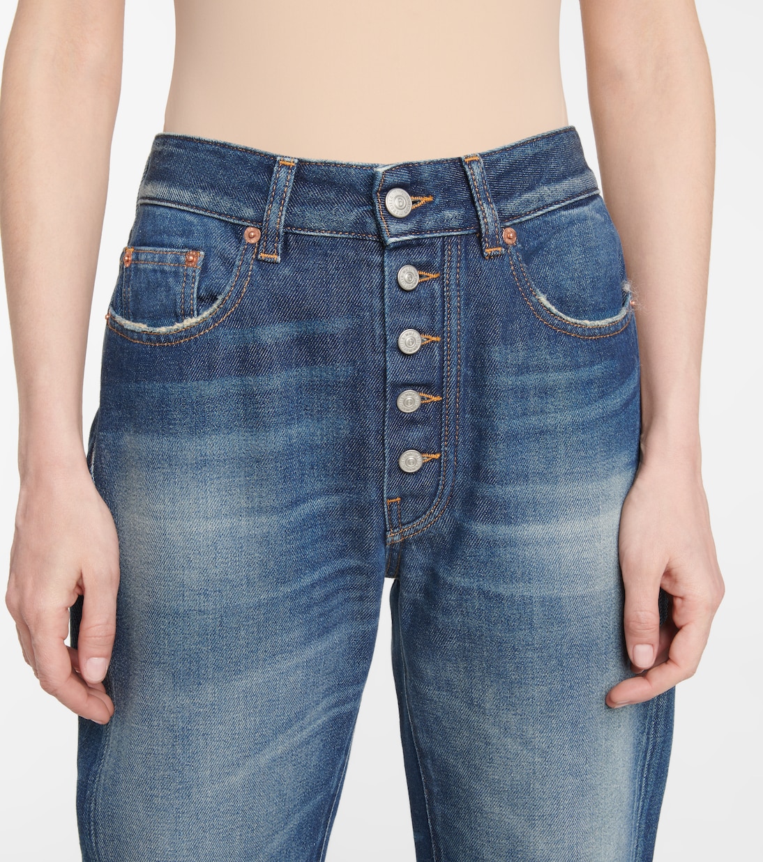 High-Rise Straight Jeans | MM6 Maison Margiela