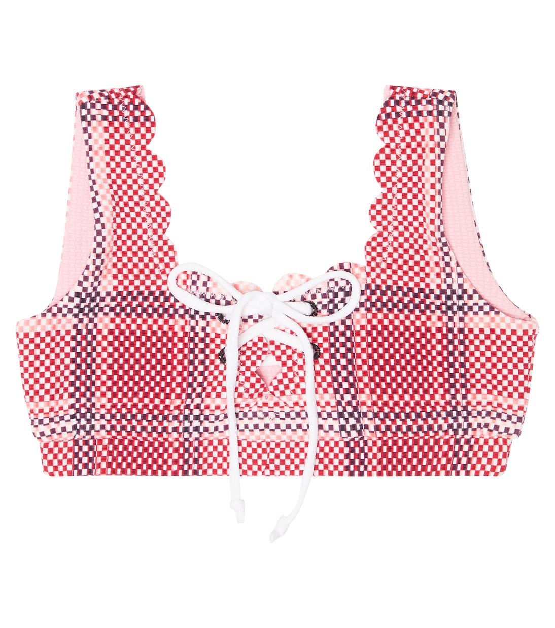 Palm Springs checked bikini top | Marysia Bumby