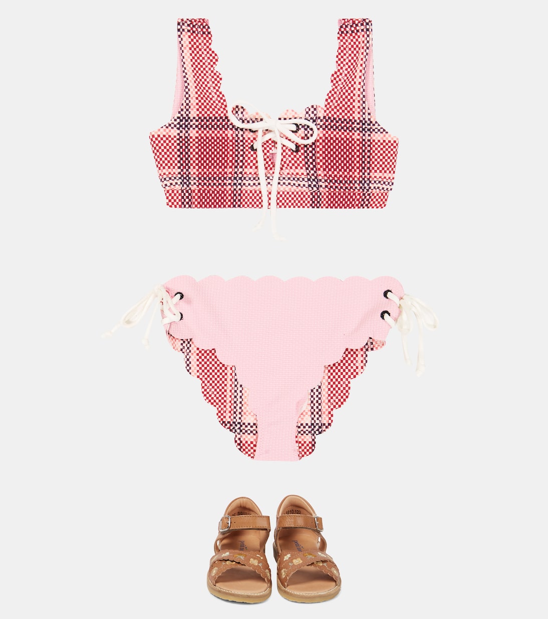 Palm Springs checked bikini top | Marysia Bumby