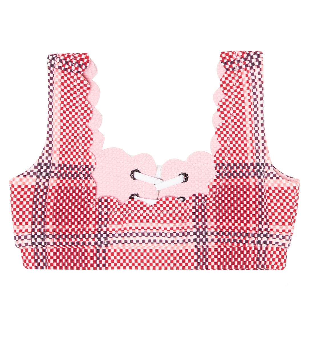 Palm Springs checked bikini top | Marysia Bumby