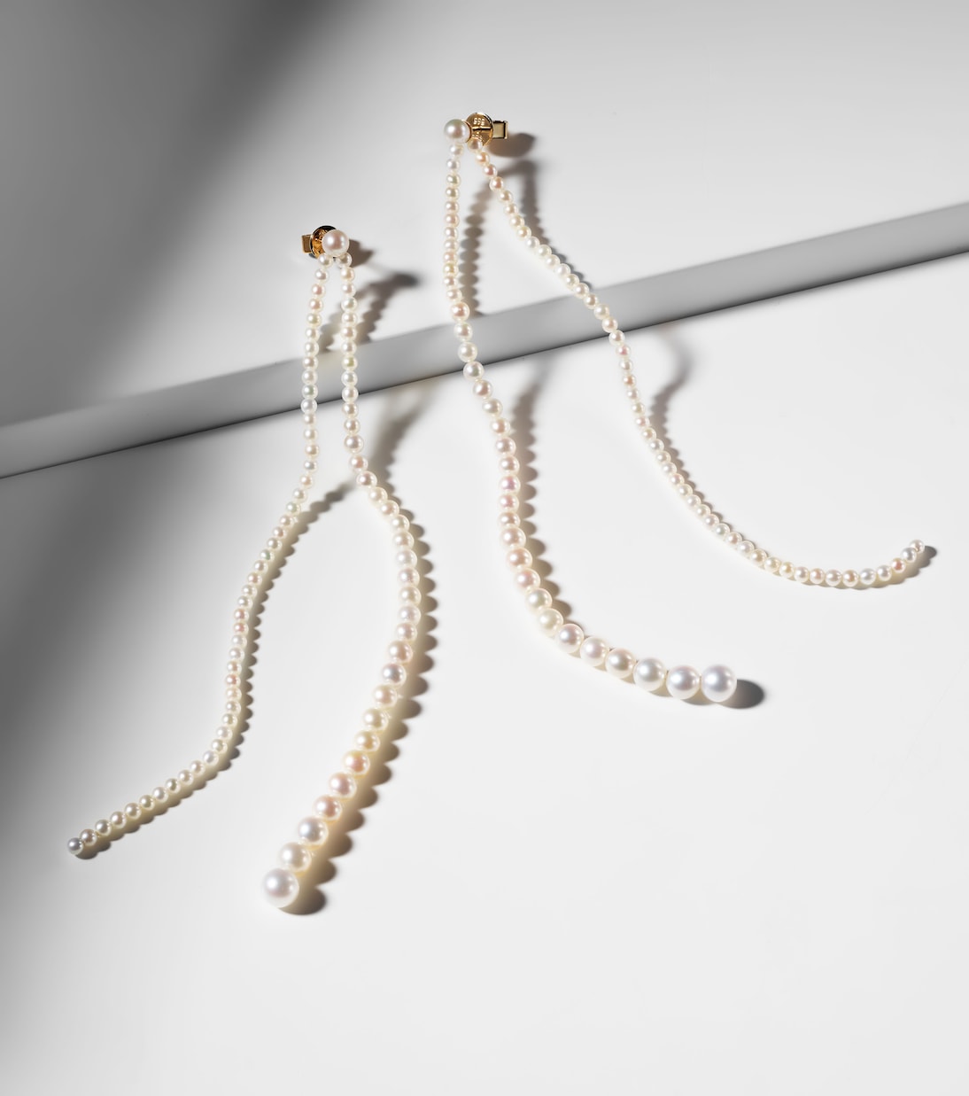 Pendientes Promenade De Perles de oro de 14 ct | Sophie Bille Brahe