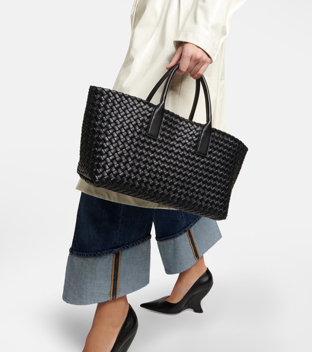 Tote Bag Cabat Small aus Leder | Bottega Veneta