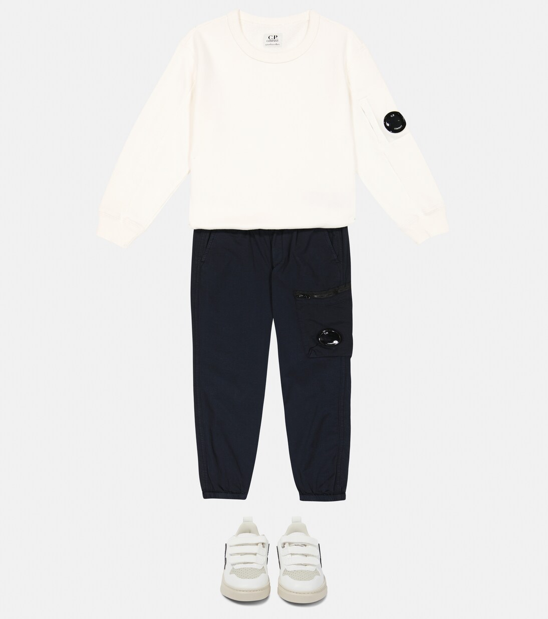 Cotton-blend gabardine cargo pants | C.P. Company Kids