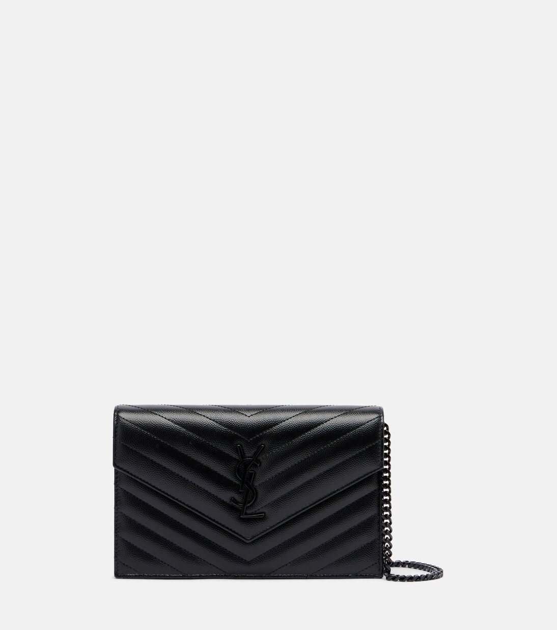 Cassandre matelassé envelope leather wallet on chain | Saint Laurent