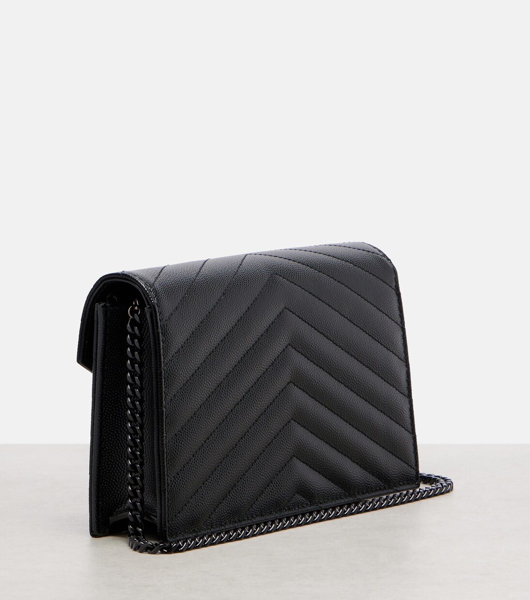 Cassandre matelassé envelope leather wallet on chain | Saint Laurent