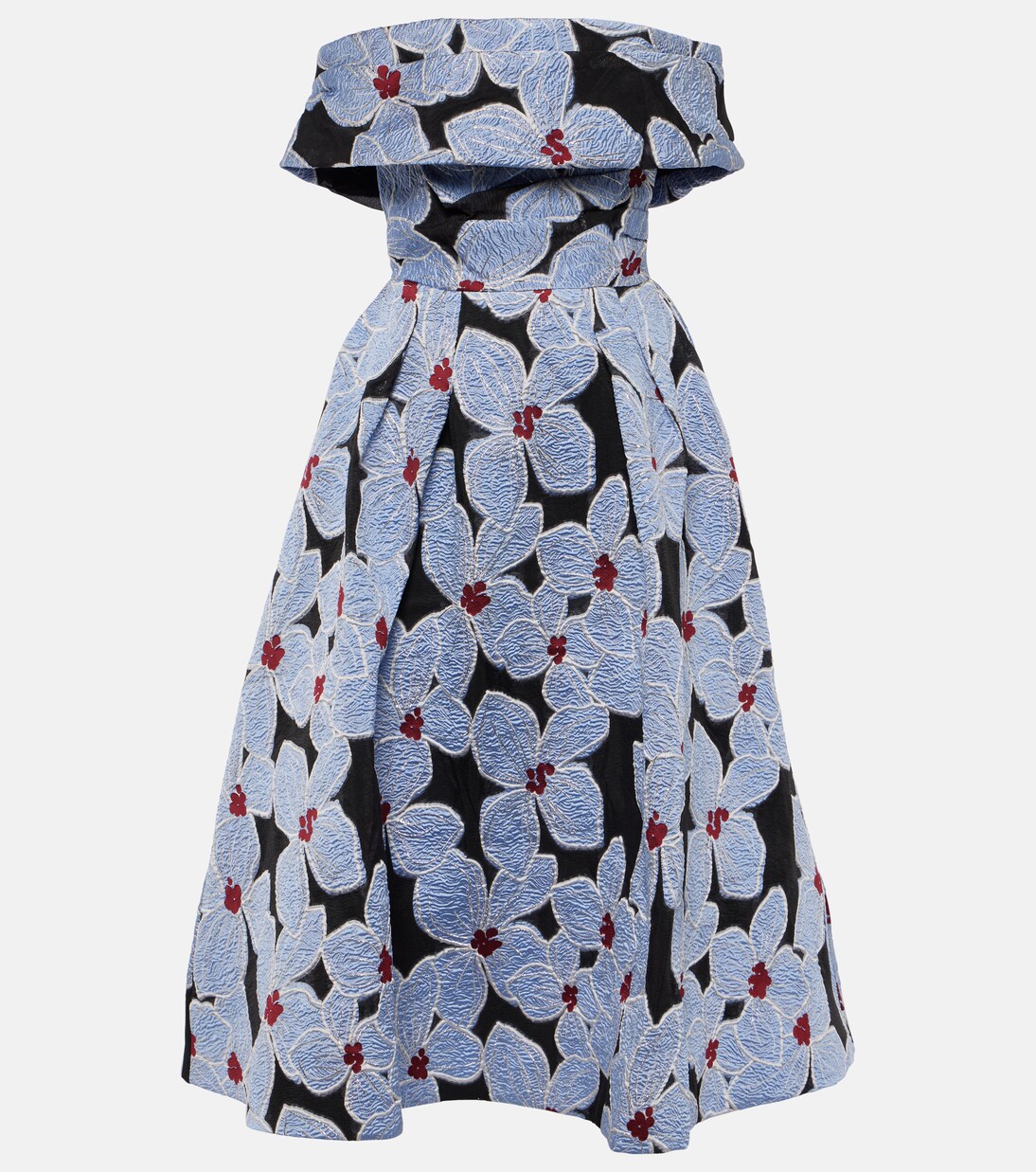 Robe midi Georgina brodée à fleurs | Rebecca Vallance