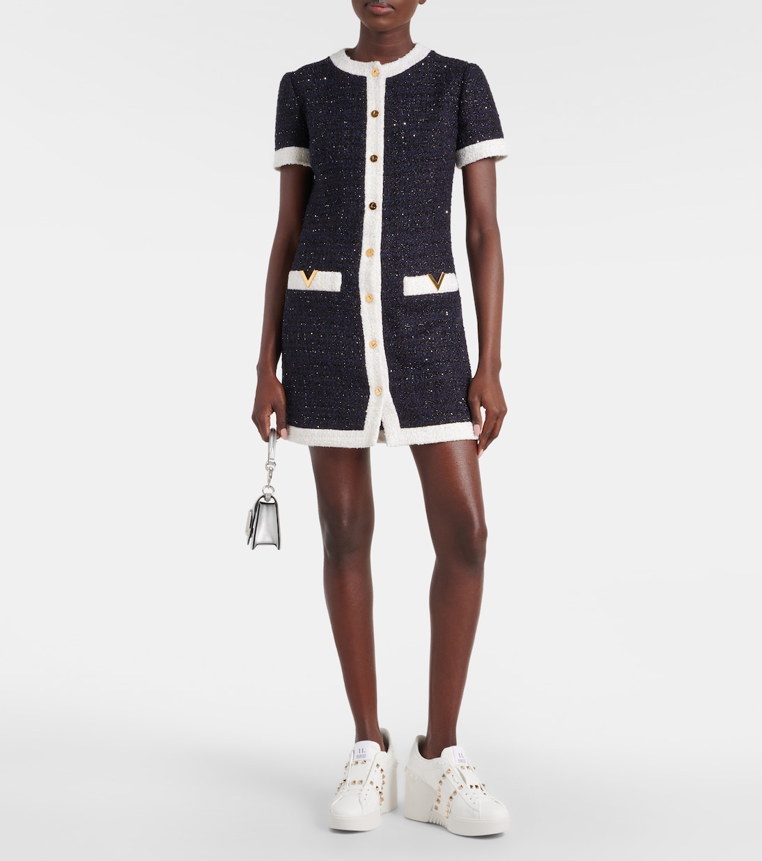 Open Disco leather wedge sneakers | Valentino Garavani