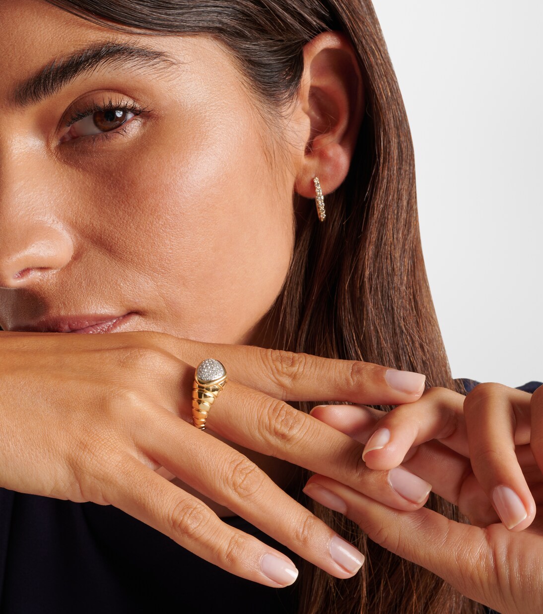 Timo 18kt gold ring with diamonds | Marina B