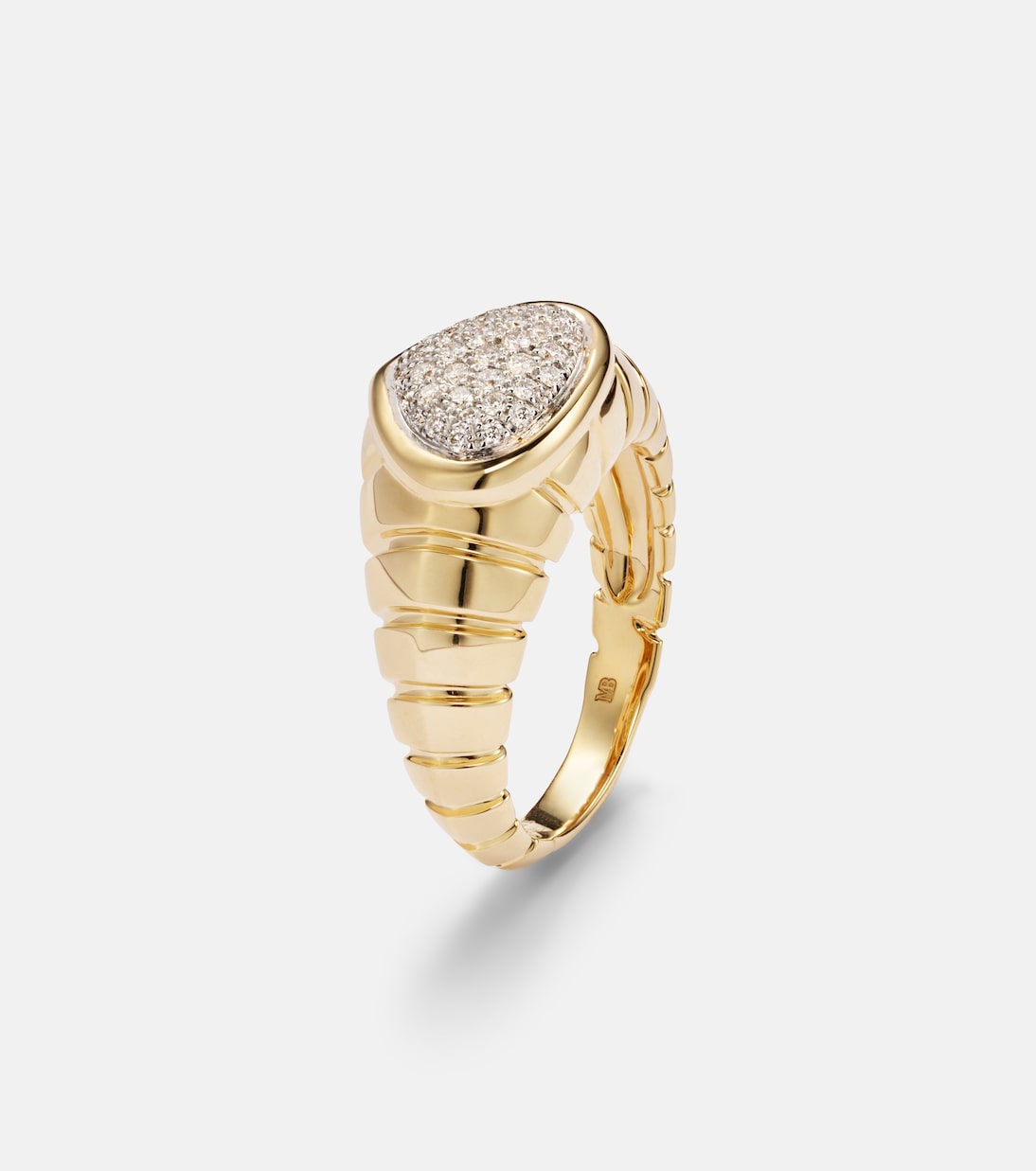 Timo 18kt gold ring with diamonds | Marina B