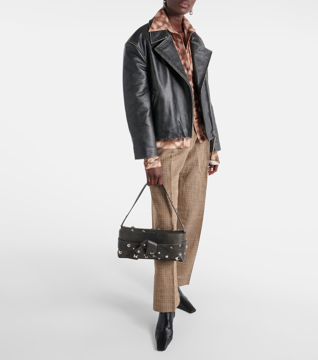 Verzierte Schultertasche Musubi aus Leder | Acne Studios