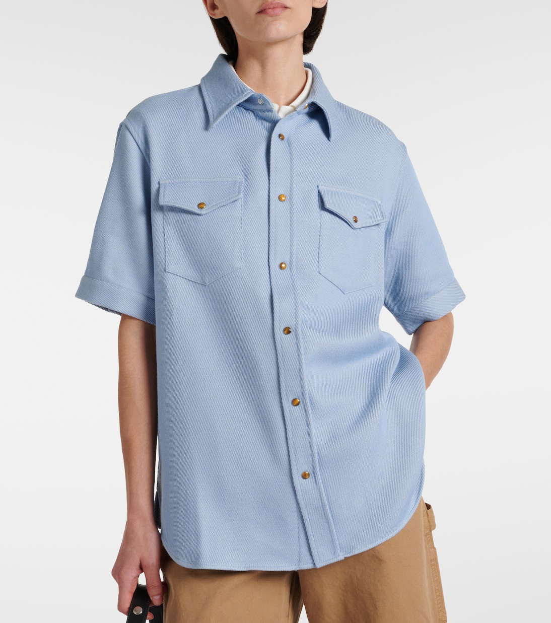 Cashmere and cotton shirt | God's True Cashmere