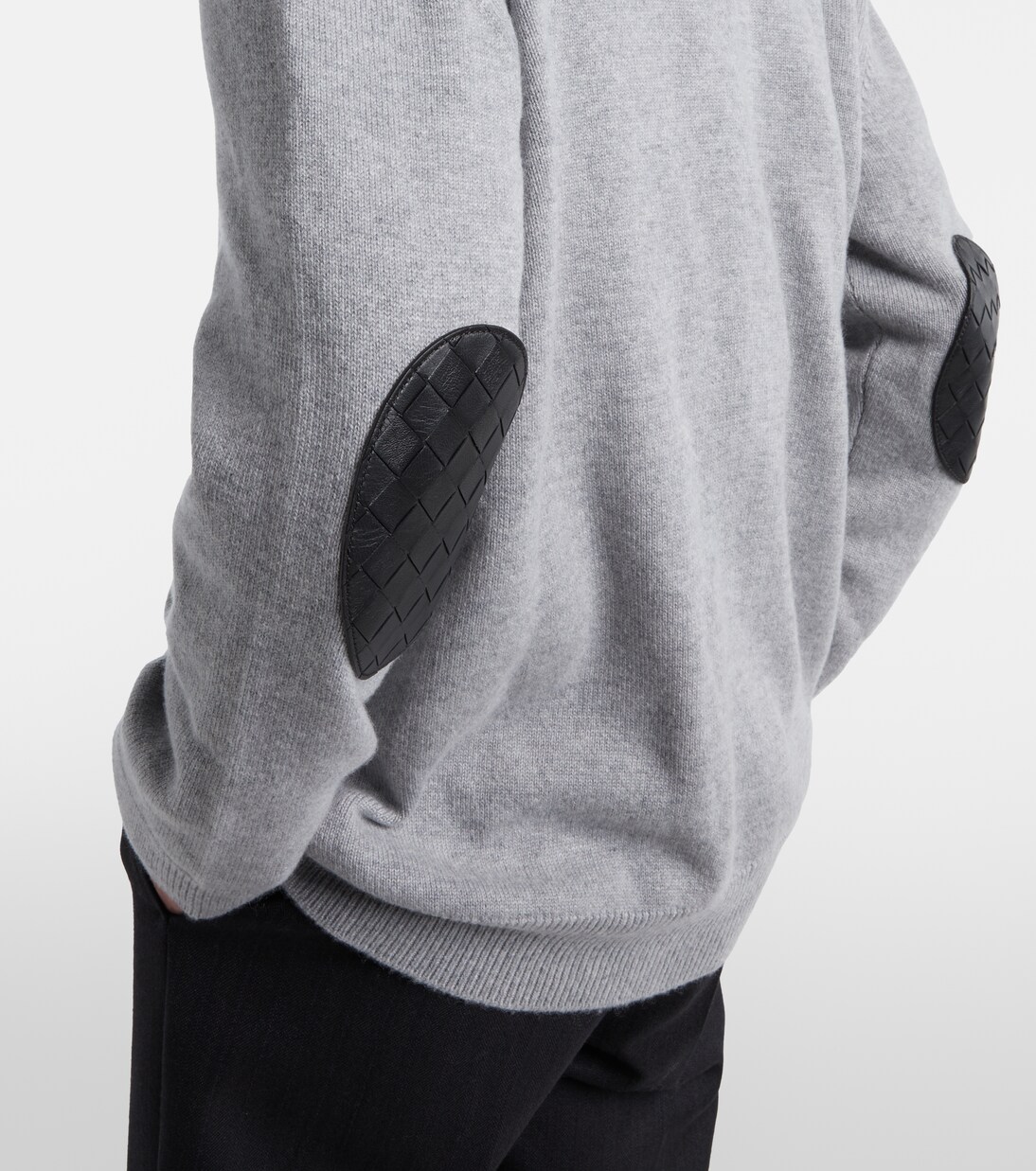 Leather-trimmed cashmere-blend cardigan | Bottega Veneta