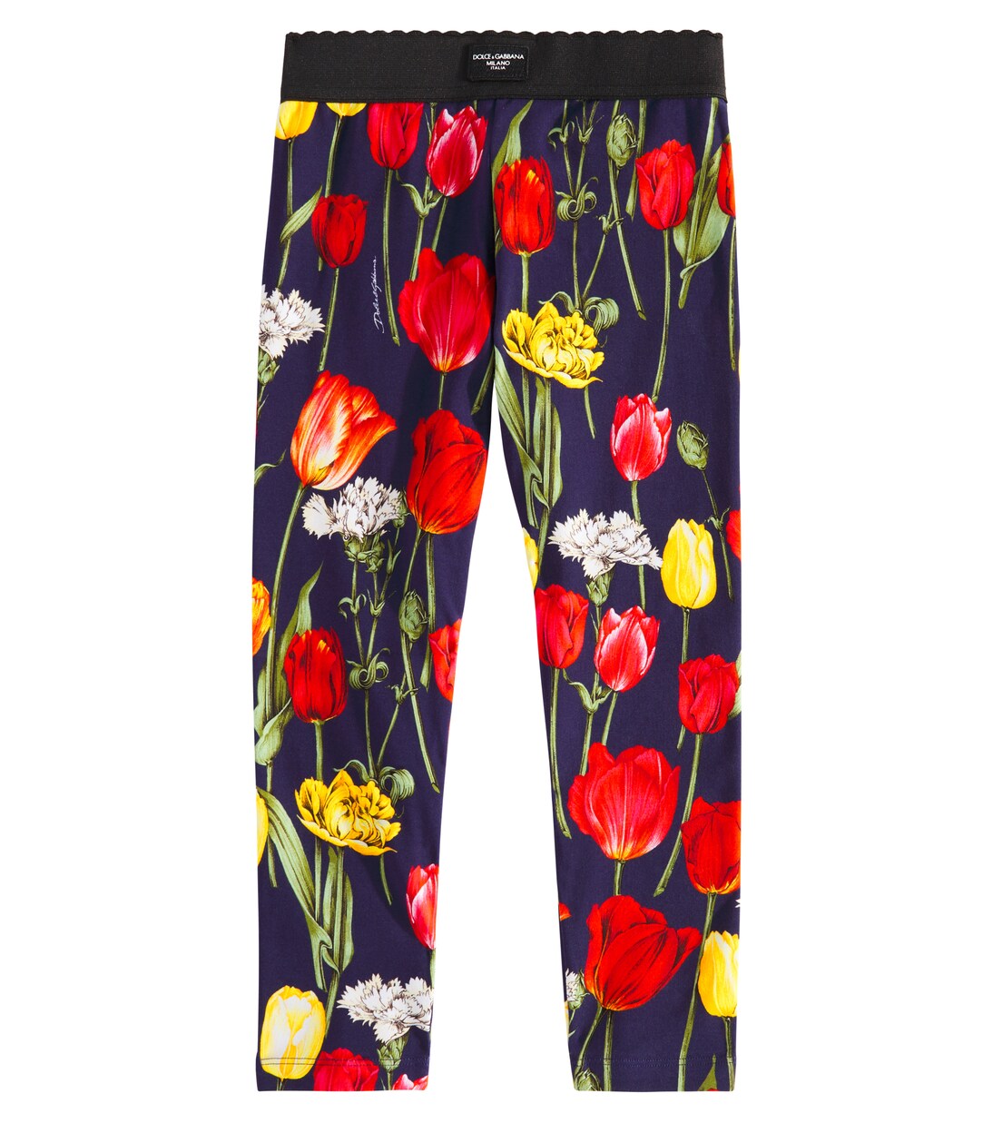 Floral cotton-blend leggings | Dolce&Gabbana Kids