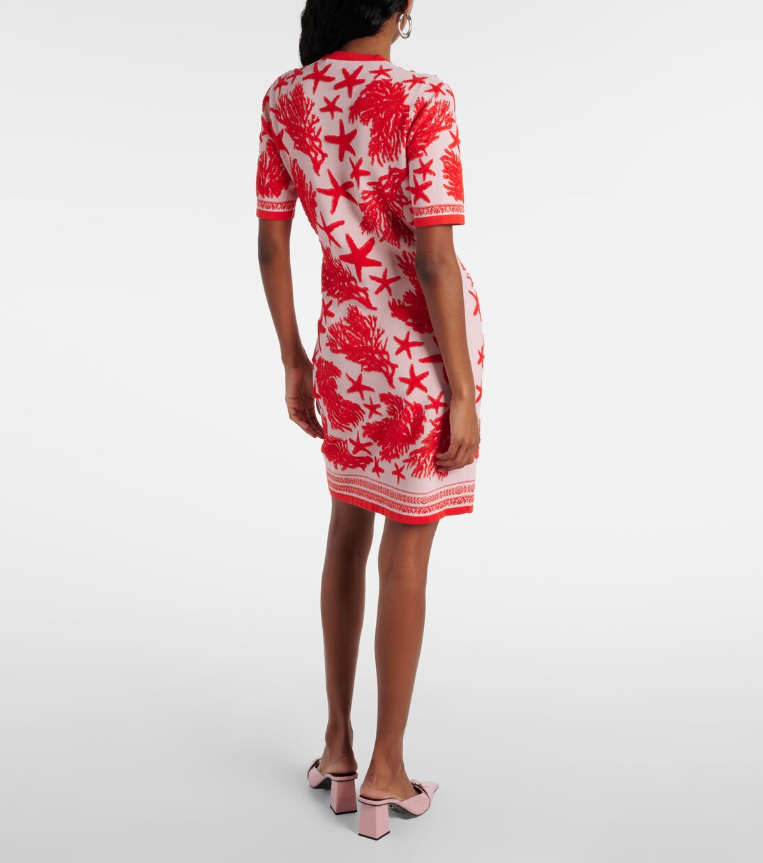 Barocco Sea提花迷你连衣裙 | Versace