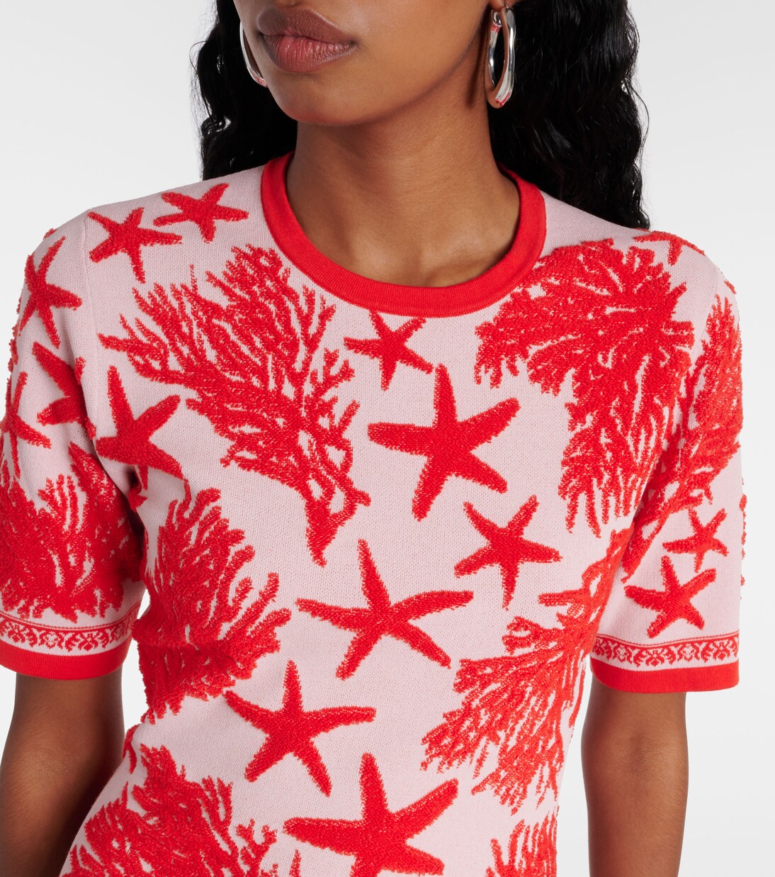 Barocco Sea提花迷你连衣裙 | Versace