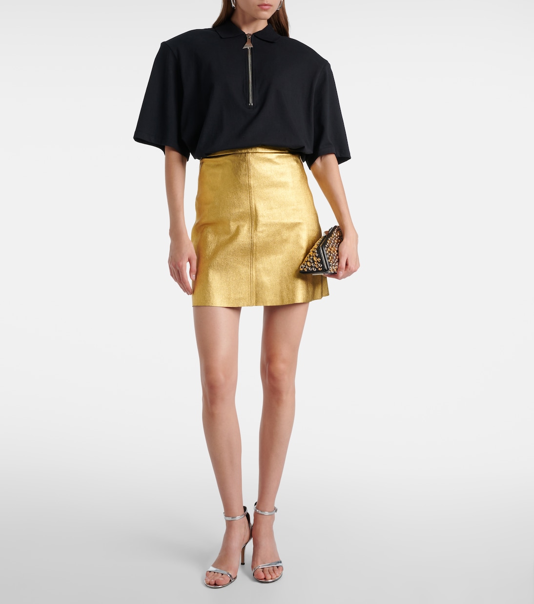 Minirock Lucie 22 aus Metallic-Leder | Stouls