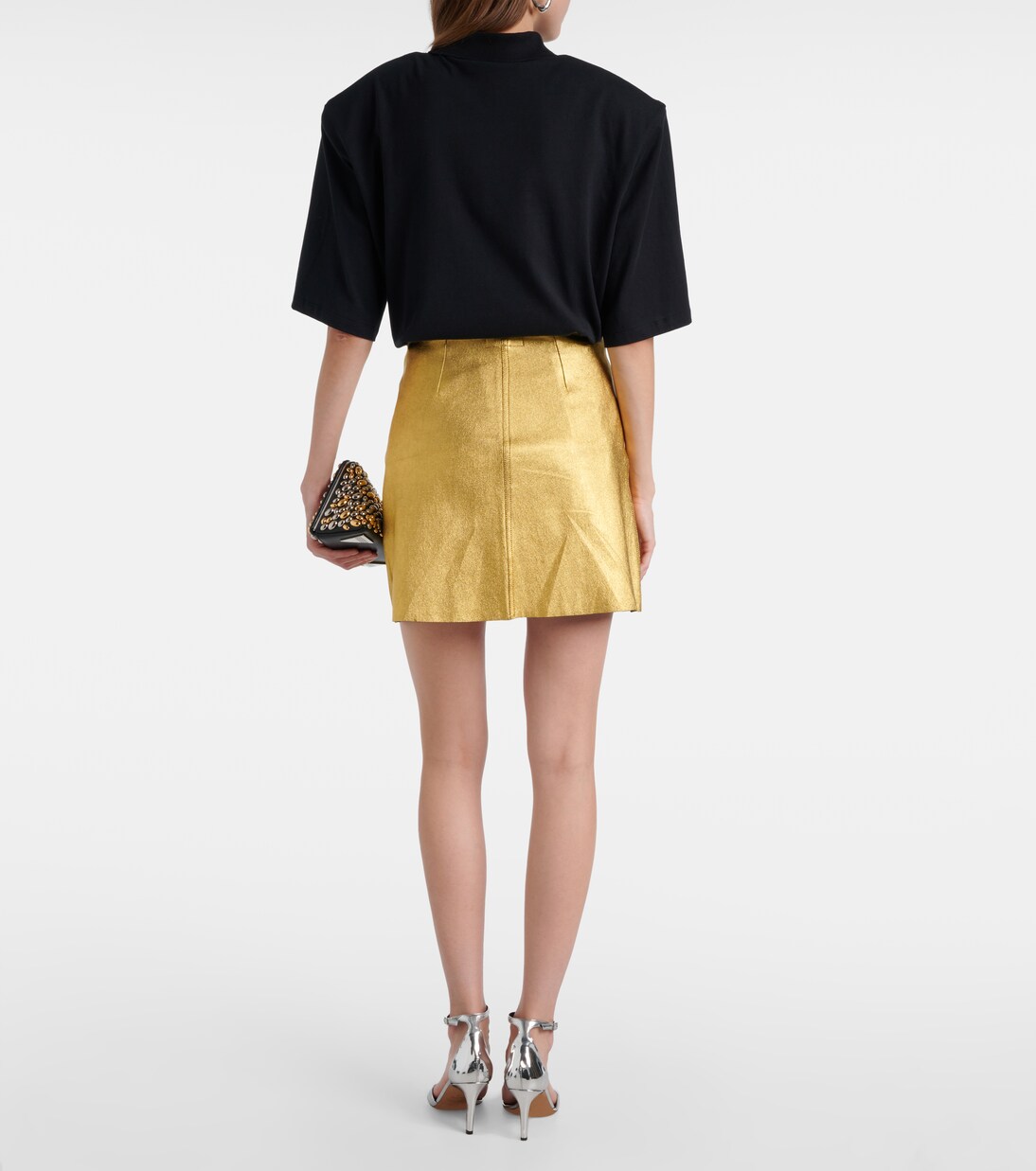 Minirock Lucie 22 aus Metallic-Leder | Stouls