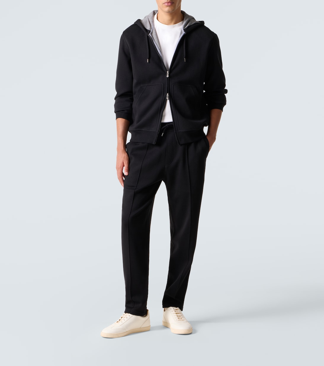 Felpa in misto cotone con cappuccio | Brunello Cucinelli