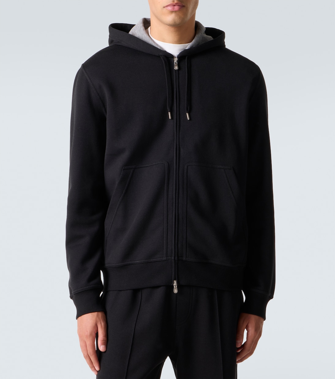 Felpa in misto cotone con cappuccio | Brunello Cucinelli