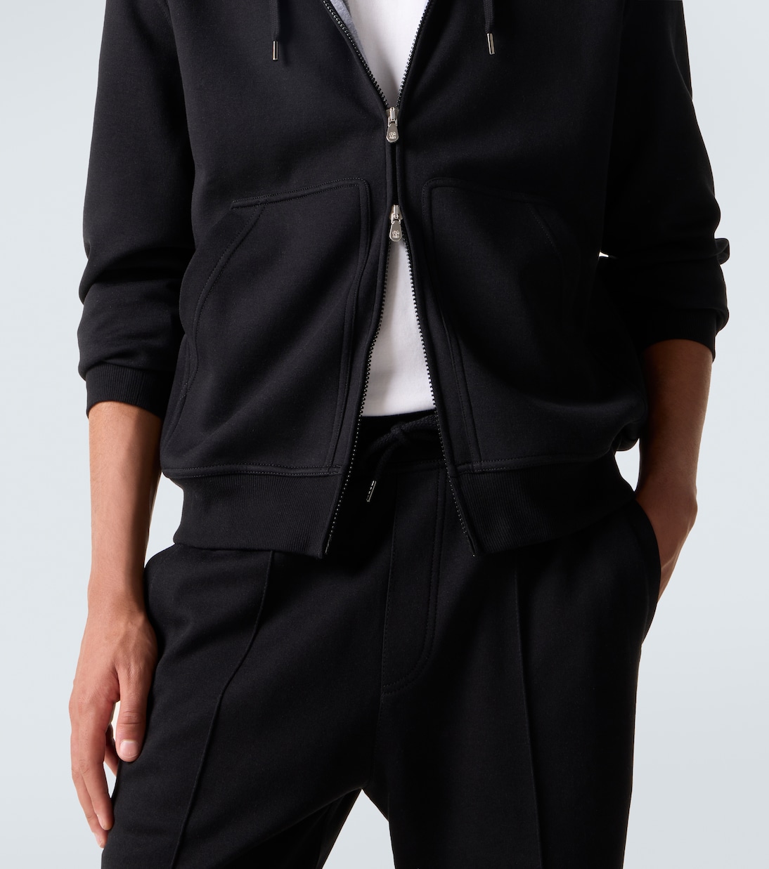 Felpa in misto cotone con cappuccio | Brunello Cucinelli