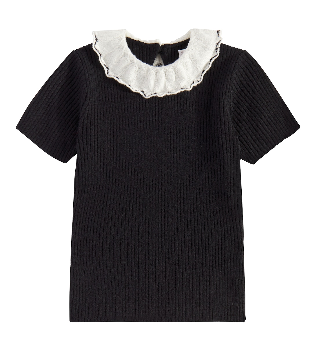 Génie ruffle-trimmed wool sweater | Bonpoint